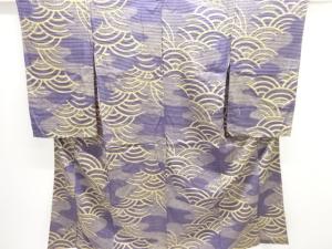 大正ロマン　青海波模様織出し着物